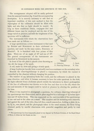 "Researches in Spectrum-Analysis in Connexion with the Spectrum of the Sun. I & II" (Philosophical Transactions of the Royal Society of London, Vol. 163 for the Year 1873, pp. 253-279, 639-658)