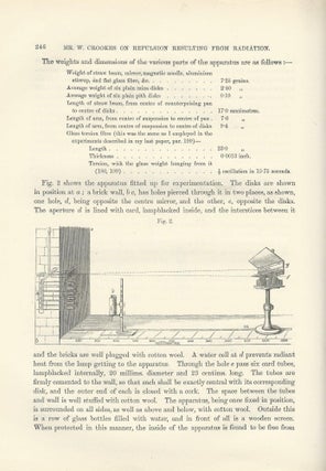 "The Bakerian Lecture: On Repulsion Resulting from Radiation. Part V" (Philosophical Transactions of the Royal Society of London, Vol. 169 for the Year 1878, pp. 243-318)