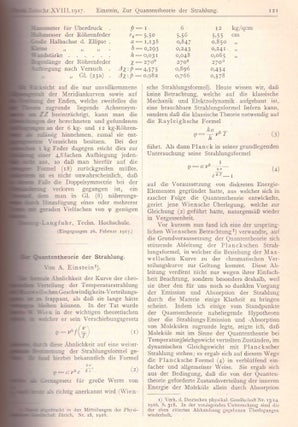 Item #27729 THEORETICAL BASIS FOR THE LASER: "Zur Quantentheorie der Strahlung [On the Quantum...