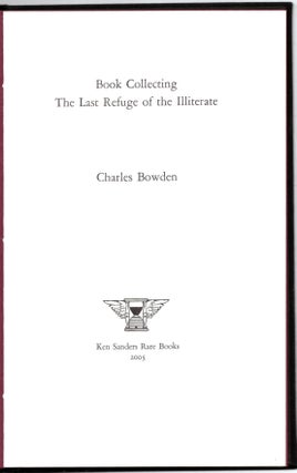 Book Collecting: The Last Refuge of the Illiterate