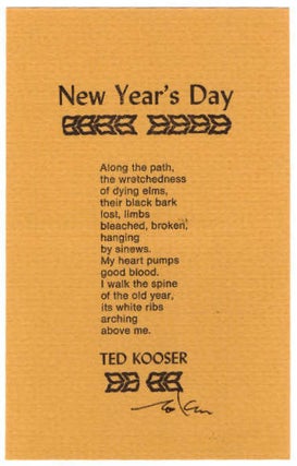 Item #28564 New Year's Day. Ted Kooser