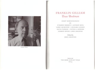 Franklin Gilliam: Texas Bookman