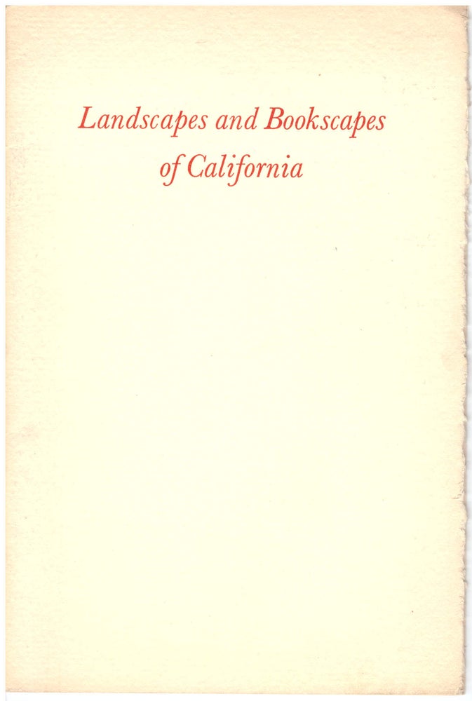 Item #28918 Landscapes and Bookscapes of California. Lawence Clark Powell.