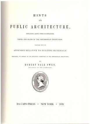 Item #28996 Hints on Public Architecture, Containing, Among Other Illustrations, Views and Plans...