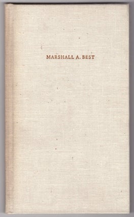 Item #29053 Marshall A. Best 1901-1982. Malcolm Cowely