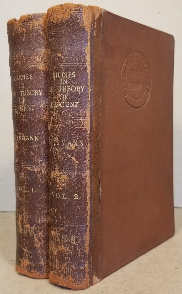 Item #29162 Studies in the Theory of Descent (2 Volumes). August Weismann, Charles Darwin, Raphael Meldola, Prefatory Notice.